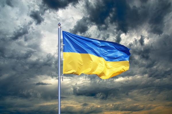 Bandera de Ucrania durante la guerra